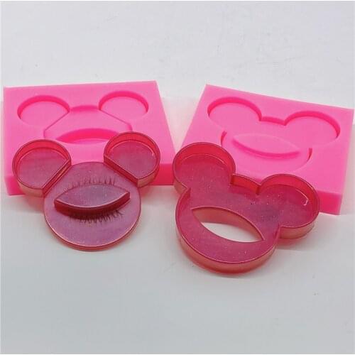 LOVE'N LV232E Mickey Jewelry case Portable eyelash box Resin Mold silicone gift for woman storage Necklace Ear Ring