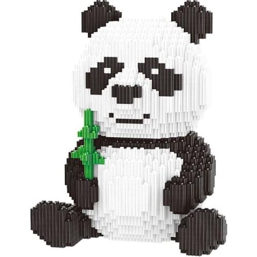 Panda Diamond Mini Building Blocks DIY Figures Panda Brick Creative Toys for Children Stacking Blocks
