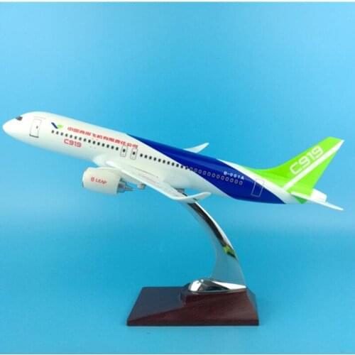 32cm Aircraft Air China Commercial COMAC C919 Plane Model Toys Diecast Resin Model Airplanes Kids Gifts Collection Display