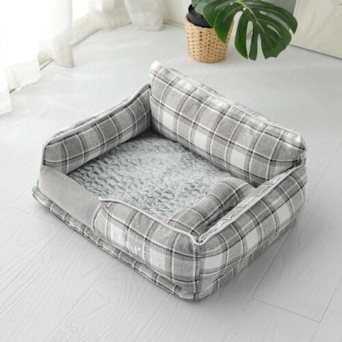 Bottom Waterproof Kennel Sleeping Pet House Pillow Bed Large Pet Dog Bed Removable Washable Detachable Oxford Cloth Cat Nest