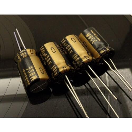 1pc NEW Nichicon MUSE KZ 100uF/50V Electrolytic Capacitors Hi-Fi Audio