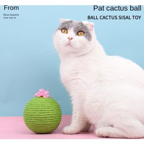 New Cat Scratch Ball Sisal Ball Cat Scratch Board Cat Molar Claw Tease Toy Rolling Catnip Ball