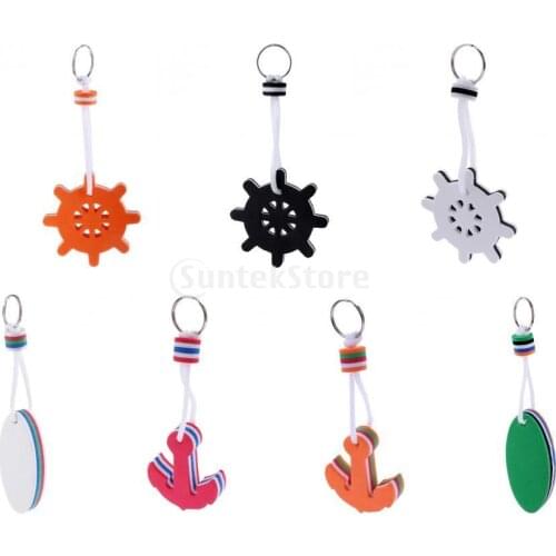 Surfboard / Anchor / Steering Wheel Shaped Foam Floating Key Ring Water Buoyant Keyring Marine Boating Sailing Boat Float
