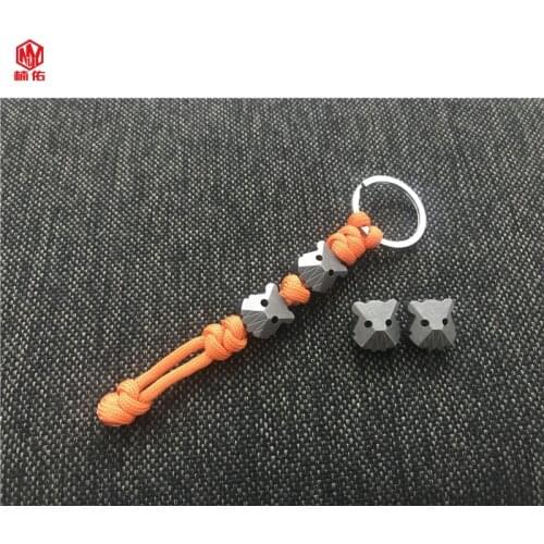 Outdoor Camping Equipment Accessories Titanium Alloy Zombie EDC Bear Knife Beads DIY Creative Survival Landing Paracord Beads
