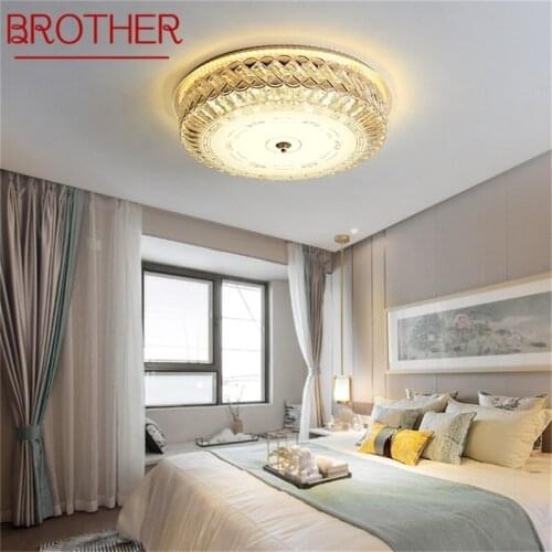 BROTHER Ceiling Light Contemporary Luxury Crystal Lamp Fixtures LED Home For Dining Room Decoration