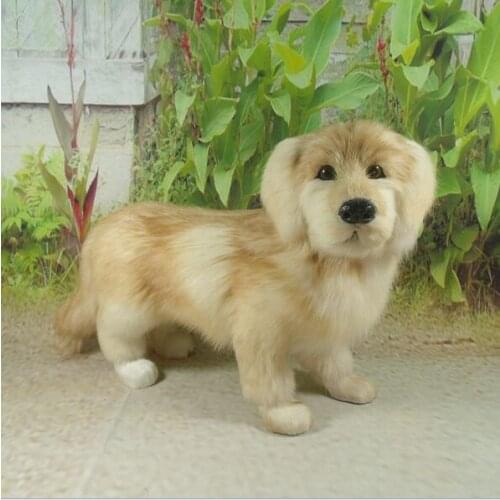 Real life toy large 40x30cm light brown dachshund model polyethylene&furs dog home decoration props ,model gift d0198