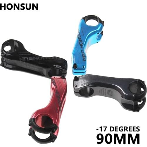 HONSUN PRO bicycle stem 17 Degree 31.8*90mm MTB Road Bike Aluminum alloy Stem for XC/AM mountain bike Parts