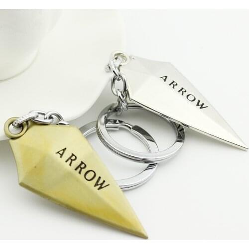 Tv Arrow-Logo Oliver Queen-Hero Keychains Suspension Arrow Choker Key Chains Collier