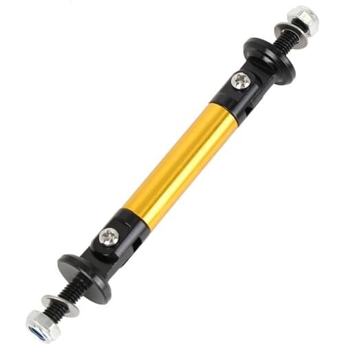 X Autohaux Car Universal Adjustable Front Bumper Lip Lever Splitter Support Rod Gold Tone