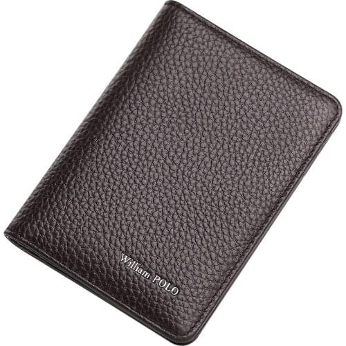 WilliamPolo mens multi-card pockets half-fold wallet mens casual business wallet 195205p