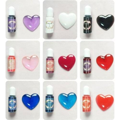 Y1UE 10 Pcs/set DIY Crafts Handmade Epoxy Pigment Jewelry Making Accessories Oily Dye