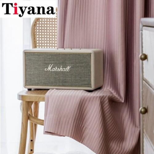Pink Stripe Blackout Curtains for Living Room Luxury Curtains for Bedroom Curtains for Window Treatment Finished Blinds JK017D