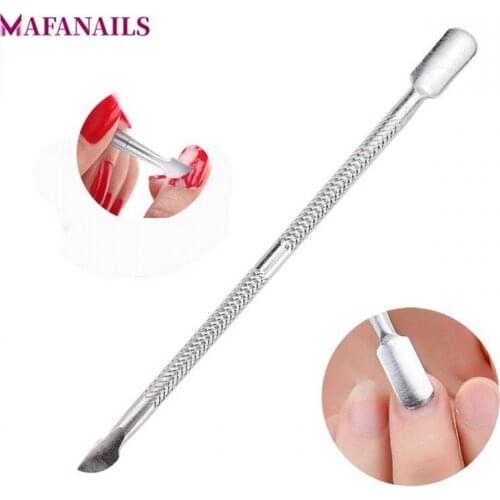 1Pc Stainless Steel Cuticle Remover Dual-end Use Finger Dead Skin Pusher Nail Pusher Cuticle Manicure Nail Care Tool TRP-18