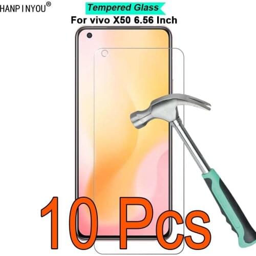 10 Pcs/Lot For vivo X50 6.56" 9H Hardness 2.5D Ultra-thin Toughened Tempered Glass Film Screen Protector Guard