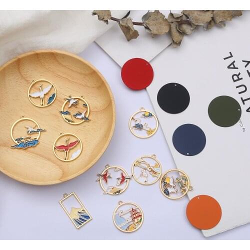 New Fashion 30mm 2pcs Pandent Accessories Charm Pandents Round Chips For Women Decration Jewerly Making Handmade DIY Bracelet