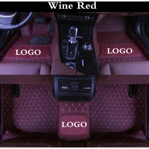 Car Floor Mats for Peugeot 206 207 301 307 308 GT 407 408 508 607 2008 3008 4008 5008 RCZ Auto Carpet Cover Rugs Liners Wine Red