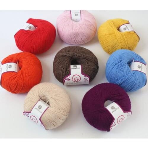 Free Shipping 300g(50g*6pcs) Anti Pilling Cashmere Merino Wool Soft Super Warm For Hand Knitting Baby thin Thread A