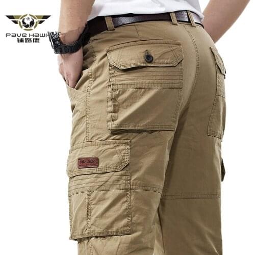 Mens Cargo Pants Army Male Camo Jogger Cotton Trousers Many Pocket Zip Military Style Camouflage Tactical Pants Plus Size 42