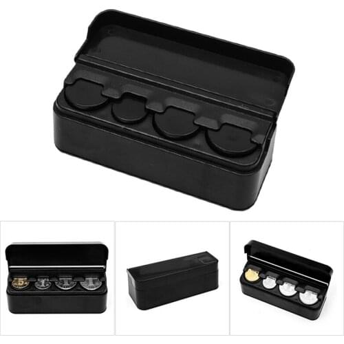 Black Car Coin Holder Plastic Coin Case Storage Box Holder Container Car Auto Interior
