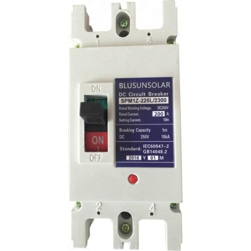 2pcs/lot 2P 200A DC440V MCB Solar energy photovoltaic PV Molded Case DC Breaker