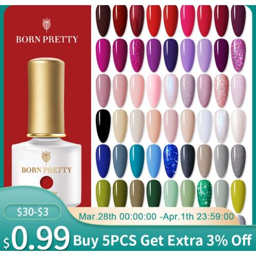 BORN PRETT Gel Nail Polish All For Manicure 88 Colors Soak Off UV Gel Semi-Permanant Varnish Hybrids For Nail Art Base Top Coat