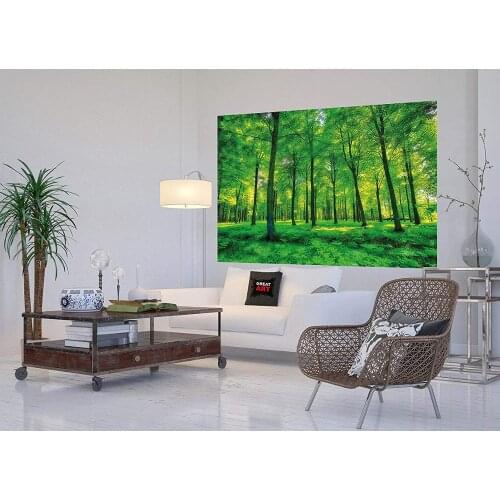 Custom 3D Photo Wallpaper Outdoor Green Forest Wall Decoration Poster Art Removable Wall Mural Wall Stickers