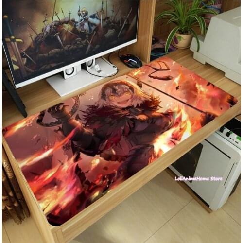 Anime Fate/Grand Order Joan of Arc Jeanne d'Arc Mouse Pad Thicken Laptop Gaming Mice Mat Table Keyboard Mat Anti-Slip Playmat