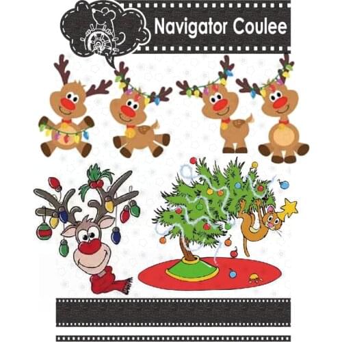 Christmas tree deer metal cutting die and stamp die for scrapbook decoration card photo album background craft 2021 new