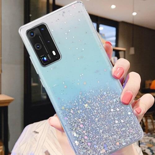 Fashion Glitter Case For Samsung Galaxy Note 20 Ultra 10 Pro Lite 9 8 M31 M30 M20 S20 S10 S9 S8 Plus Case Transparent Cover