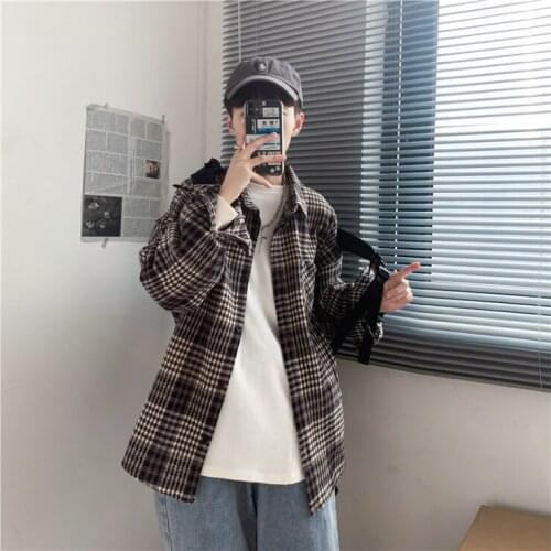 2021 Summer Shirt Mens Short Sleeve Retro Hong Kong Port Hong Kong Wind Brand Wind 3