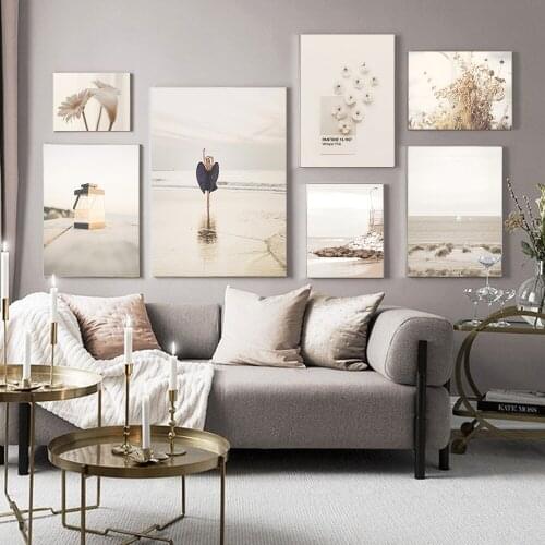 Black Angel Seaside Scenery Flowers Nordic Posters and Prints Scandinavia Wall Art Canvas Painting Wall Pictures for Home Decor