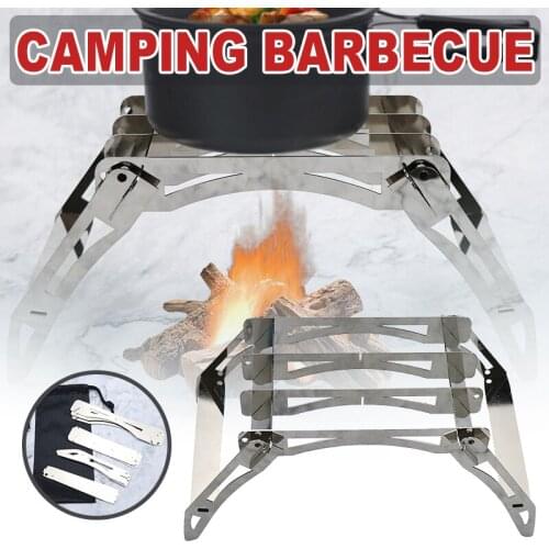 Newly Portable Stainless Steel Light Wood Stove with Four-Claw Assembled Design Durable Removable Heat Resistant for Outdoor