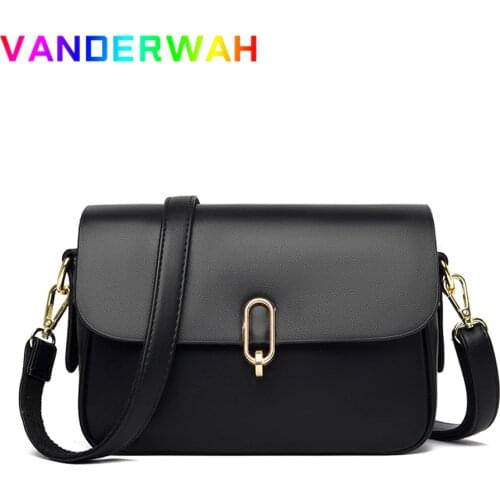 Solid Color New High Quality PU Leather Shouder Bags for Women 2021 Casual Small Ladies Crossbody Bag Simple Purses and Handbags