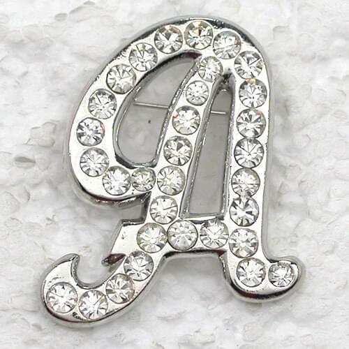 Clear Rhinestone Letter A Pin brooches C2020 A
