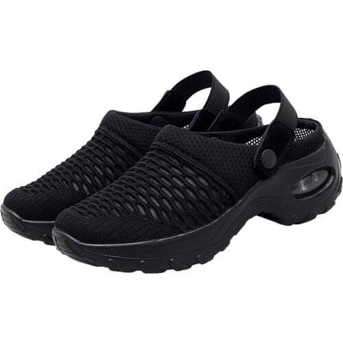 Walking Sandals For Women Walking Sneakers Elastic Sole Slippers Shoes Casual Increase Cushion Sandals Non-slip Platform Sandal