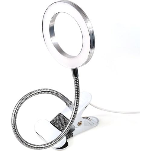 LED Adjustable Fill Light Table Lamp, Used to Live Lighting and Whitening Lamp for Tattoo Irradiation, Makeup 2 Modes With Clip