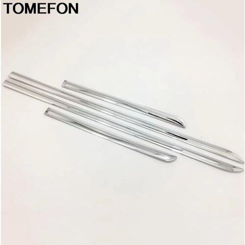 TOMEFON For Toyota Camry XV70 2017 2018 2019 Car Side Door Body Moulding Plate Cover Trim Sticker Exterior Accessories ABS