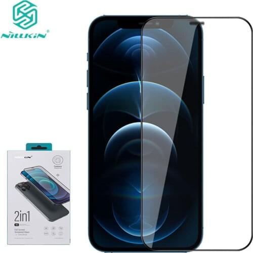For iphone 12/12 Pro Screen Protector Nillkin 2-in-1 HD Full Screen Tempered Glass For Apple iPhone 12 Pro Max /12 mini Film
