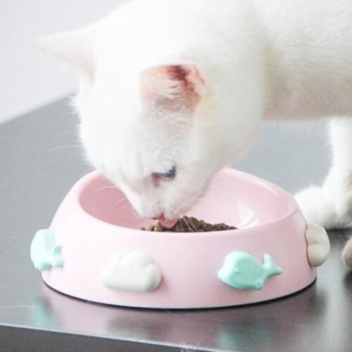 1PC Pet Bowl Cute Anti-Skid Cute Bowl Pet Cut Healthy Water Food Bowls Cartoon Washable Dog Puppy Feeder Pets Product Supply