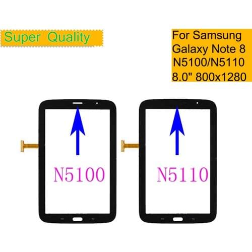 10Pcs/lot For Samsung Galaxy Note 8.0 N5100 N5110 Touch Screen Digitizer Front Outer Glass Panel Sensor LCD Glass Lens