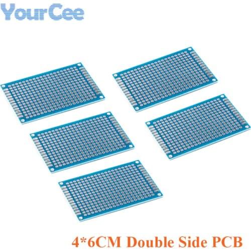 5pcs/lot 4x6cm Double Side Prototype PCB Board 4*6cm Universal Printed Circuit Board Experimental PCB Plate 40*60mm 40x60mm
