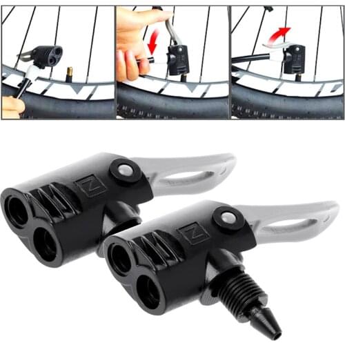 Double Head Bicycle Pump Nozzle Hose Adapter Multi-purpose Bike Pumping Parts F/V A/V Schrader/Presta Valve Convertor Bycicle