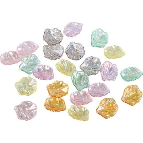 50pcs Acrylic Flower Petal Earrings Making Hair Accessories DIY Handwork Fashion Jewelry Findings for Women Girls Charms Pendant