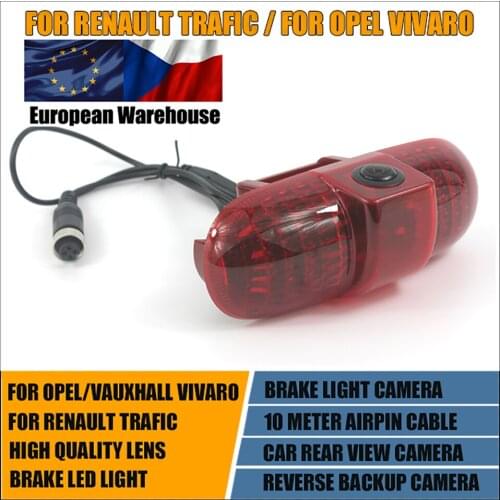 Car Brake LED Light Reverse Backup Rear View Camera For Opel Vauxhall Vivaro 2001- Renault Trafic 2001-Combo 2001 Parking Camera