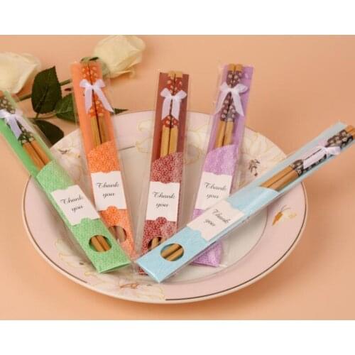 Bamboo Chopsticks Practical Chopstick Natural Woodiness New Style Chopsticks Wedding Favors Giveaways Gift LX8733