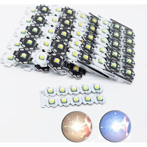 10 PCS CREE XML XM-L T6 LED U2 10W WHITE High Power LED Emitter with 12mm 14mm 16mm 20mm PCB for DIY