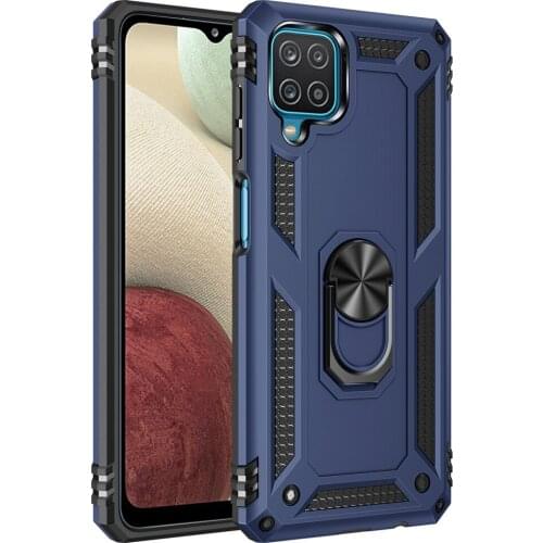 Armor Shockproof Rugged TPU Bumper Ring Stand Fundas Cover for Samsung Galaxy A12 5G 6.5 Inch Case Coque Shell Housing