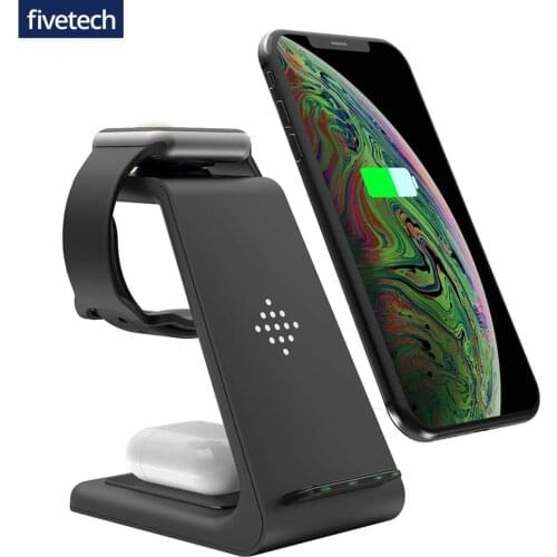 3 in 1 10W Fast Wireless Charger Stand Station Fast Charging For iPhone 11/XR/XS Max/8 for AppleWatch For AirPods For Samsung S9