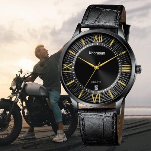 New Hot Sale Men Leather Strap Calendar Watches Luxury Brand Mens Military Sports Casual Quartz Watch For Men Relogio Masculino