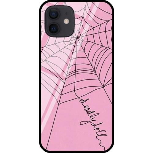 Spider Web Jesse Jo Stark Tempered Glass Case For iPhone 11 12 Pro MAX XS XR X 7 8 Plus SE Phone Back Cover Shell